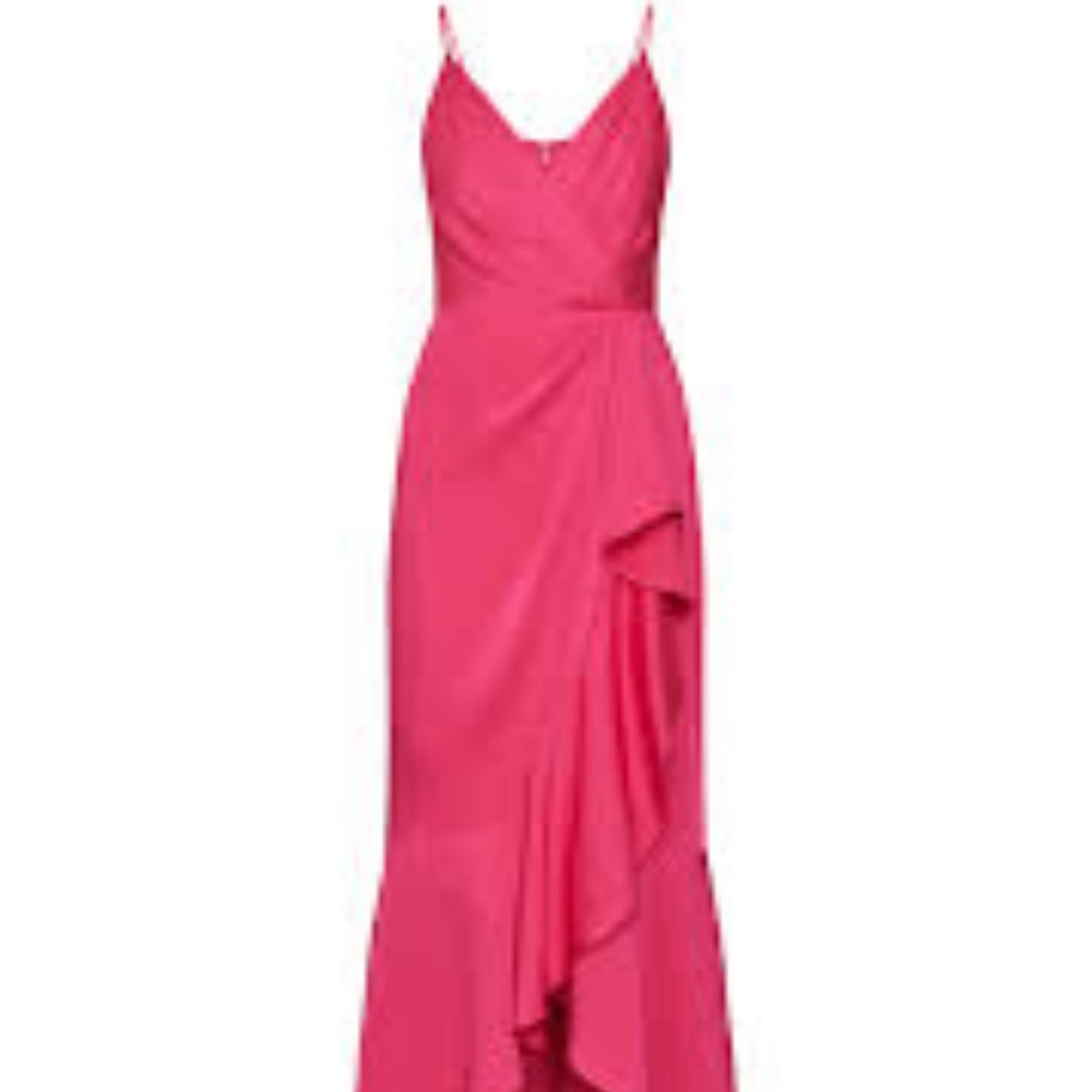 Faux Wrap Ruched Ruffle Dress - Picture 2 of 4